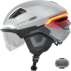 Abus HYP-E ACE Smart Helm - Gleam Silver M / 54-58cm