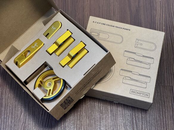 Brompton Color Touch Points Verschluß Set Gelb-Gold