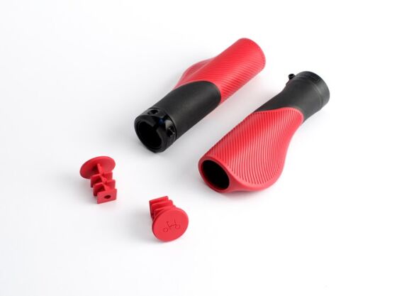 Brompton ergonomische Gummigriffe rot