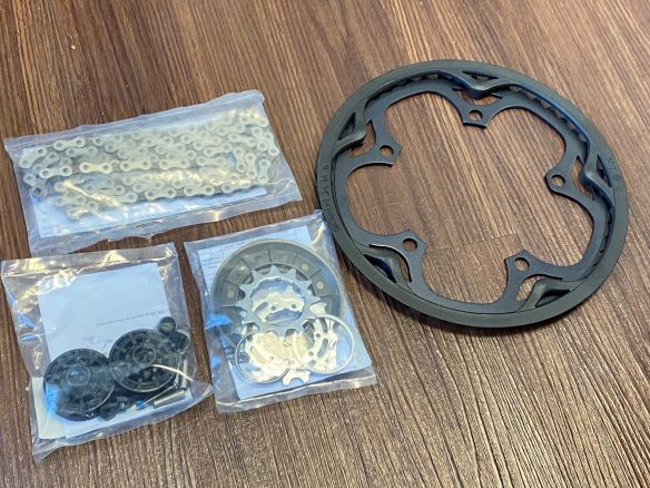 Service Kit Set 6 Gang Kettenblatt Kette Ritzel (schwarz)