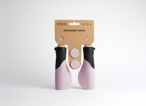 Brompton ergonomische Gummigriffe pink